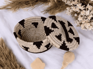 Monochrome Heritage Handwoven Sabai Basket Set