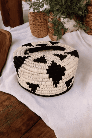 Monochrome Heritage Handwoven Sabai Basket Set