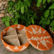 01OD002_3 Terracotta Bloom Handwoven Sabai Snack Basket Set