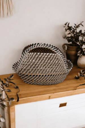 Rustic Weave Handcrafted Sabai Utility Basket