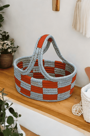 Rustic Harmony Handwoven Sabai Storage Basket