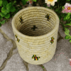 Handwoven Sabai Grass and Leaf Storage Basket