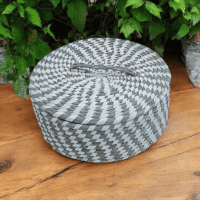 NatureNest Handwoven Sabai Storage Basket with Lid Handwoven Sabai grass storage basket with matching lid