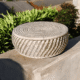 Ivory Spiral Handwoven Storage Basket with Lid
