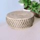 Ivory Spiral Handwoven Storage Basket with Lid