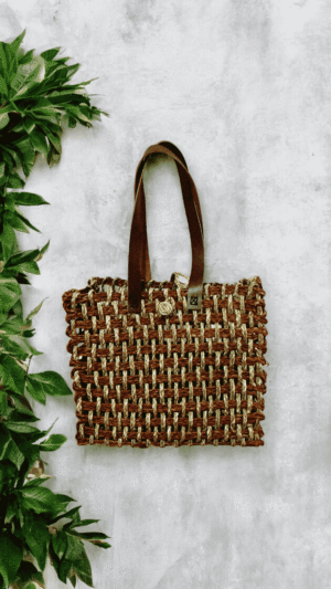 01OD010_1 Rustic Weave Handmade Sabai Grass Tote Bag