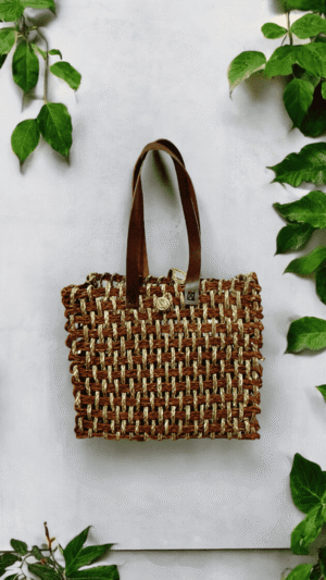 Rustic Weave Handmade Sabai Grass Tote Bag Rustic Weave handmade Sabai Grass tote bag with natural woven design