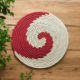 01OD013_1 Crimson Spiral Sabai Grass Placemat