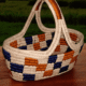 Handwoven Sabai Grass Utility Basket – Multicolor Checkered Design