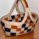 Handwoven Sabai Grass Utility Basket – Multicolor Checkered Design