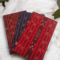 15OD001_1 Crimson Ikkat Handcrafted Journal