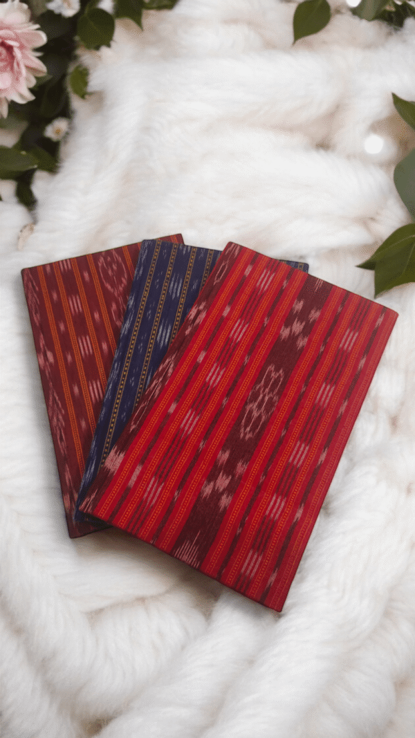 15OD001_1 Crimson Ikkat Handcrafted Journal