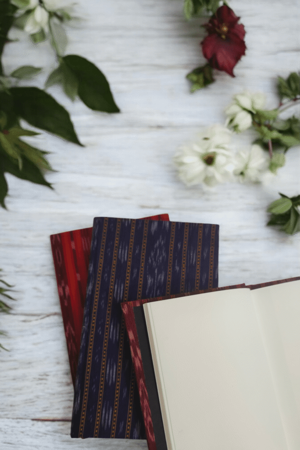 15OD001_2 Crimson Ikkat Handcrafted Journal