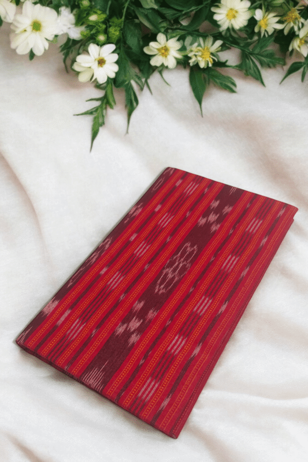 15OD001_5 Crimson Ikkat Handcrafted Journal