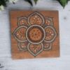 15OD003_5 Artisanal Indian Floral Wooden Coaster Set with Box