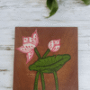 15OD006_4 Serene Lotus Hand-Painted Wooden Coaster Set with Box