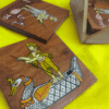 Mythological Tales Hand-Painted Wooden Coaster Set with Box