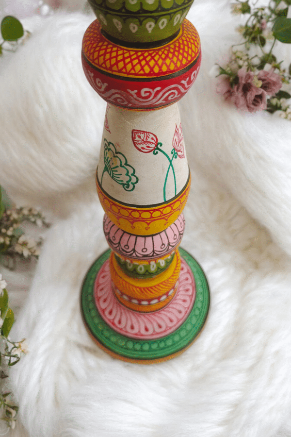 Enchanting Pattachitra Candle Stand