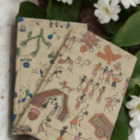 15OD011_3 Tribal Art Inspired Handmade Cotton Paper Journal