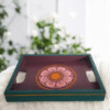 Vibrant Floral Hand-Painted Wooden Tray