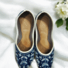 Celestial Blue Jutti with Silver Embellishments