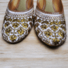 Lavender Elegance Jutti with Gold Embroidery