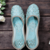 Serene Sea Jutti with Silver Embellishments