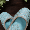 Serene Sea Jutti with Silver Embellishments