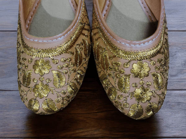 Elegant Embroidered Beige Jutti