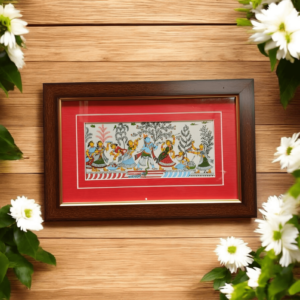 Krishna Lila Patachittra Art Framed