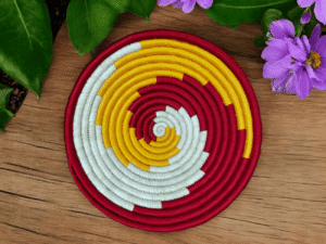 Sabai Grass Sunset Spiral Wall Decor Plate Set