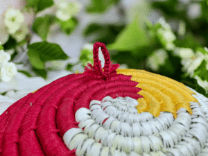 Sabai Grass Sunset Spiral Wall Decor Plate Set