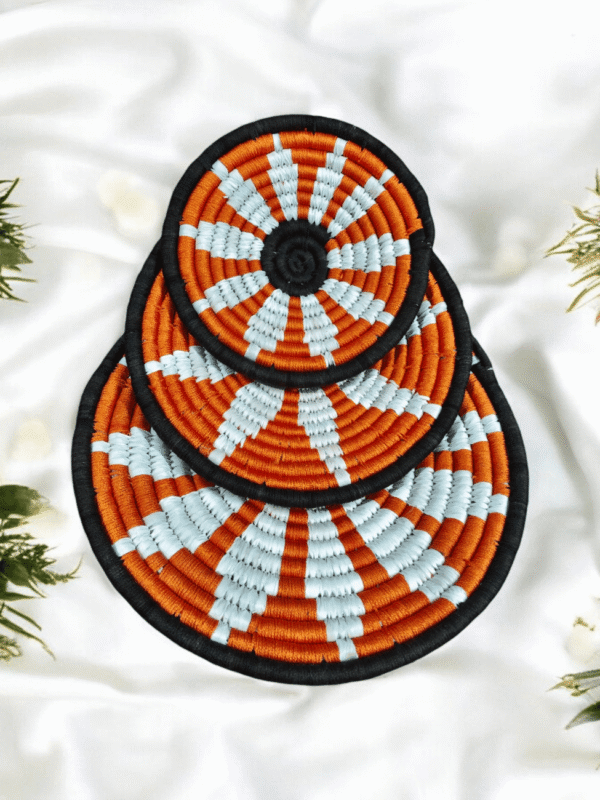 01OD028_1 Handwoven Sabai Grass Sunburst Wall Decor Plate