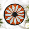 01OD028_4 Handwoven Sabai Grass Sunburst Wall Decor Plate