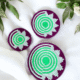 Sabai Grass Mint Harmony Wall Decor Plate Set Sabai grass wall decor plate set with mint green and white woven pattern