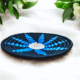 01OD031_3 Sabai Grass Blue Starburst Wall Decor Plate Set