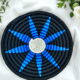 01OD031_5 Sabai Grass Blue Starburst Wall Decor Plate Set