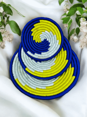 Sabai Grass Ocean Wave Wall Decor Plate Set