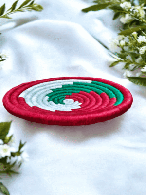 Sabai Grass Tricolor Spiral Wall Decor Plate Set