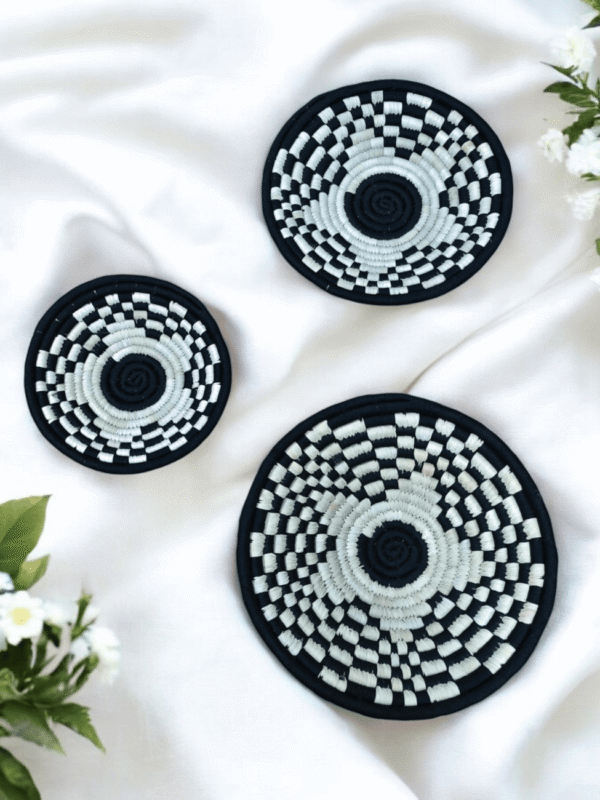 01OD035_1 Floral Sabai Grass Wall Decor Plate