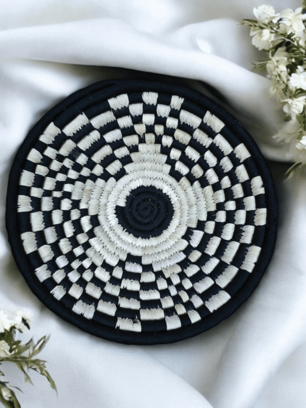 01OD035_3 Floral Sabai Grass Wall Decor Plate