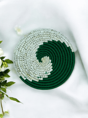 01OD039_1 Crimson Spiral Sabai Grass Placemat