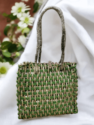 01OD045_3 Rustic Weave Handmade Sabai Grass Tote Bag