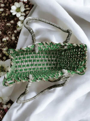 01OD045_4 Rustic Weave Handmade Sabai Grass Tote Bag