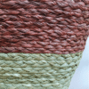 01OD046_3 Handwoven Sabai Grass Basket with Maroon Trim