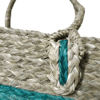 01OD047_1 Sabai Grass Tote with Teal Accents
