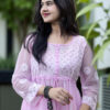 Lavender Chikankari Embroidered Kurta