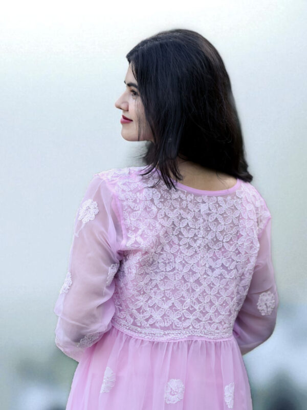 Lavender Chikankari Embroidered Kurta