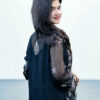 Midnight Black Chikankari Kurta with Mirror Work