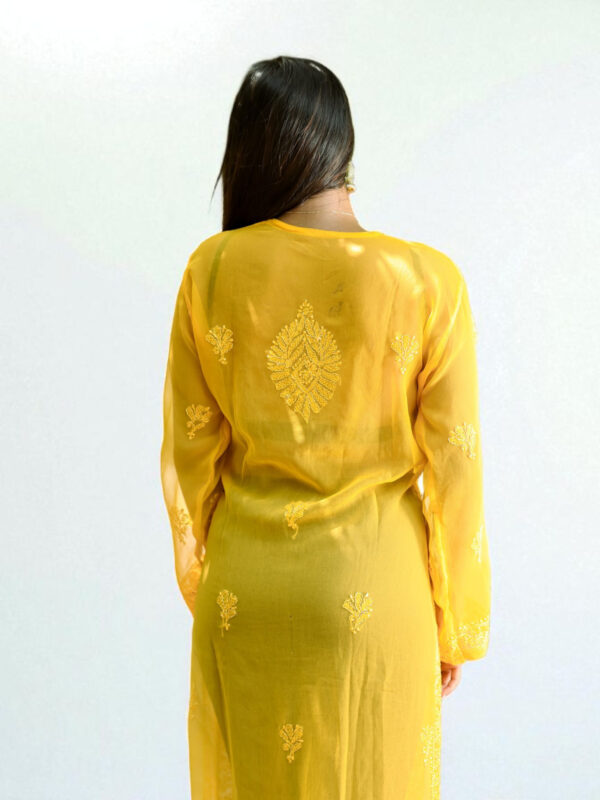 Golden Yellow Chikankari Kurta